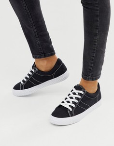 Черные кроссовки на шнуровке ASOS DESIGN - Decency-Черный