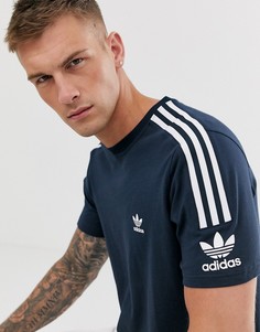 Темно-синяя футболка с логотипом adidas Originals-Темно-синий