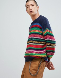 Фактурный джемпер в полоску ASOS DESIGN-Мульти