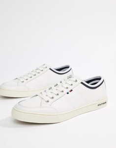 Белые кожаные кроссовки Tommy Hilfiger-Белый