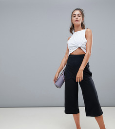 Брюки для занятий йогой с отворотом на поясе ASOS 4505 Tall-Черный