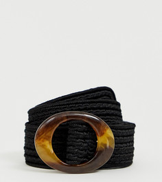 Эксклюзивный черный плетеный ремень для джинсов с пряжкой из полимера My Accessories London
