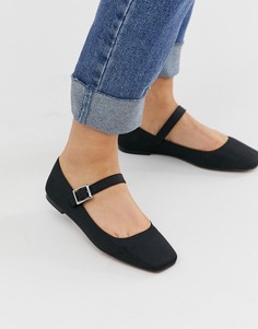 Черные балетки ASOS DESIGN - Links mary jane-Черный