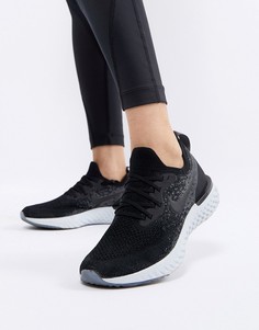 Черные кроссовки Nike Running Epic React Flyknit-Черный