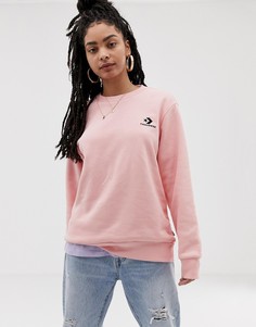 Свободный свитшот с круглым вырезом Converse-Розовый