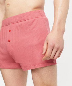 Розовые боксеры в рубчик ASOS DESIGN-Розовый цвет