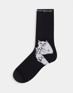 Черные носки RIPNDIP Lord Nermal-Черный цвет