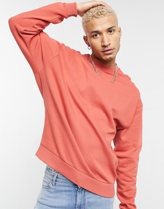 Oversized-свитшот выбеленного оранжевого цвета ASOS DESIGN-Оранжевый цвет