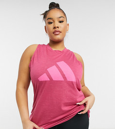 Розовая майка adidas Training Plus-Розовый цвет