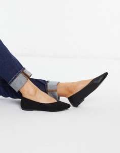 Черные балетки ASOS DESIGN Lacuna-Черный цвет