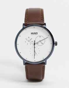 Часы с серебристым циферблатом Hugo Boss essential-Черный цвет