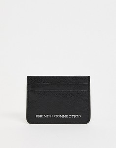 Черная кожаная кредитница French Connection-Черный цвет