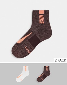 Набор из двух пар носков до щиколотки разных цветов Nike Running-Многоцветный