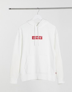 Худи белого цвета с прямоугольным логотипом Levis-Белый Levis®