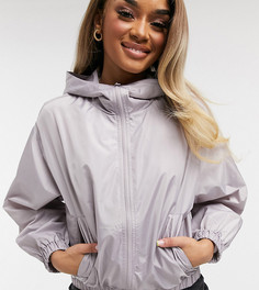 Сиреневый бомбер-дождевик ASOS DESIGN Petite