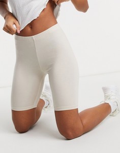 Светло-бежевые шорты-леггинсы ASOS DESIGN-Коричневый