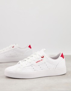 Белые кроссовки ко Дню св. Валентина с принтом сердечек adidas Originals Valentines Sleek-Серый