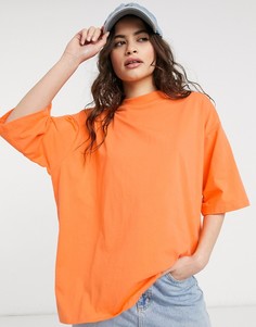 Оранжевая футболка в стиле super oversized с разрезами по бокам ASOS DESIGN-Оранжевый цвет