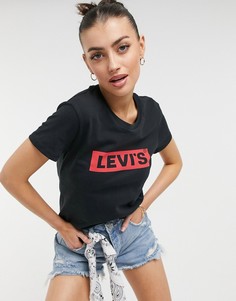 Черная футболка с прямоугольным логотипом Levis-Черный цвет Levis®