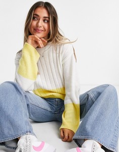 Белый джемпер в стиле колор-блок ASOS DESIGN