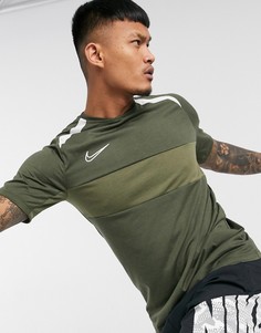 Спортивная футболка цвета хаки Nike Dry Academy-Зеленый