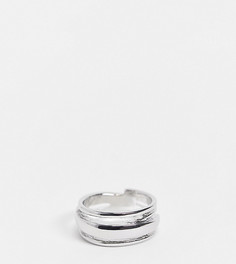 Серебристое кольцо с крупными завитками ASOS DESIGN Curve-Серебристый