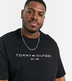 Черная футболка с логотипом Tommy Hilfiger Big & Tall-Черный цвет