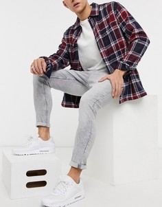 Серые джинсы супероблегающего кроя Bershka-Серый