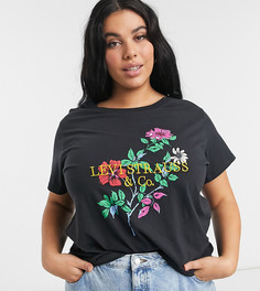 Черная футболка с цветочным принтом и логотипом Levis-Черный цвет Levis®