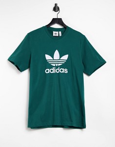 Зеленая футболка adidas originals-Зеленый цвет
