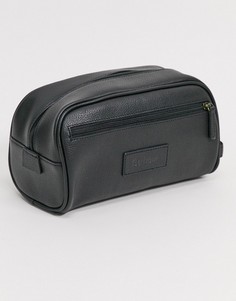 Черный кожаный несессер Barbour