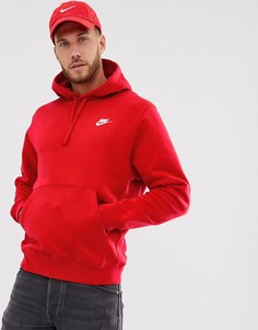 Красный худи Nike Club
