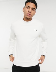 Белый свитшот с круглым вырезом Fred Perry