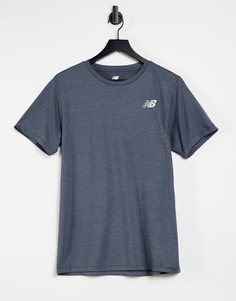 Черная спортивная футболка New Balance Running-Черный цвет