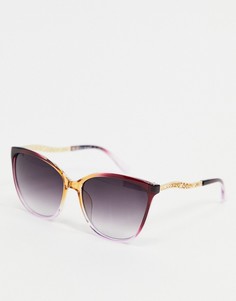 Солнцезащитные очки в оправе янтарного цвета с розовыми стеклами AJ Morgan-Коричневый цвет