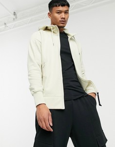 Серый худи на молнии с защитными очками на капюшоне C.P. Company