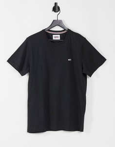 Черная футболка с логотипом-флагом Tommy Jeans-Черный цвет