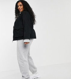 Черная хлопковая куртка с карманами ASOS DESIGN Curve-Черный цвет