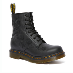 Dr. Martens 1460 Vonda Mono Floral Leather Ankle Boots