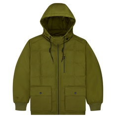 Converse Down Mid Length Coated Canvas Hooded Jacket