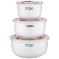 Набор контейнеров Guffman Ceramics C-06-024-W 3 шт White GUFFMAN