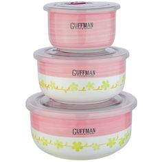 Набор контейнеров Guffman Ceramics C-06-021-PF 3 шт Pink GUFFMAN