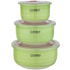 Набор контейнеров Guffman Ceramics C-06-023-G 3 шт Green GUFFMAN