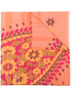 Etro шарф с цветочной вышивкой