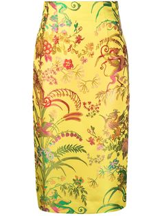 Etro юбка-карандаш с цветочным принтом
