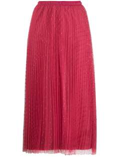RED Valentino плиссированная юбка из тюля пуэн-деспри