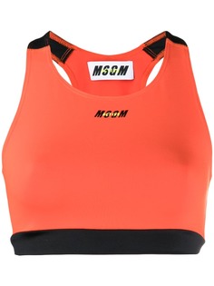 MSGM спортивный бюстгальтер с логотипом