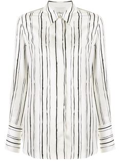 3.1 Phillip Lim LS PAINTED STRIPE BLOUSE