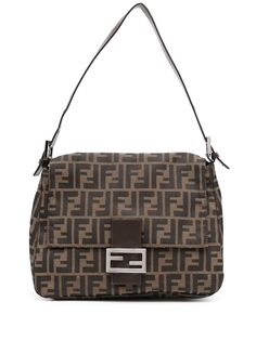 Fendi Pre-Owned сумка на плечо Mamma Baguette с узором Zucca