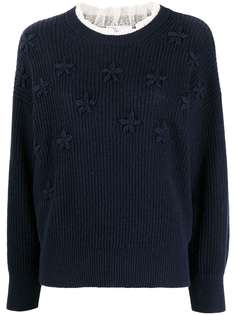 RED Valentino джемпер с кружевным воротником